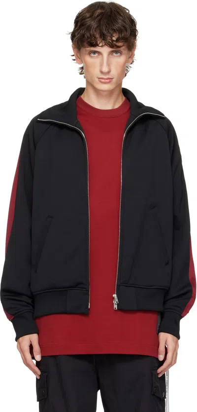 Mastermind Japan Black & Burgundy Bicolor Track Jacket In Black X Burgundy