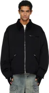 Mastermind Japan Black Aviator Jacket In Black