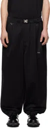 Mastermind Japan Black Belted Wide Fit Easy Trousers In Black