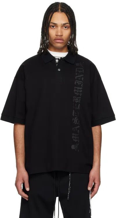 Mastermind Japan Black Boxy Skull Polo