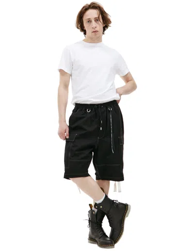 MASTERMIND JAPAN BLACK CARGO SHORTS