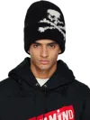 Mastermind Japan Black Cashmere Beanie In Black