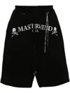 MASTERMIND JAPAN BLACK EASY LOGO-PRINT TRACK PANTS