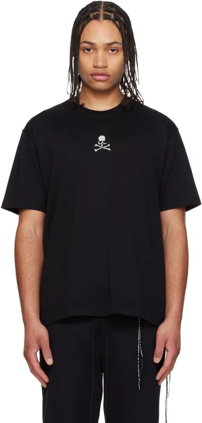 Mastermind Japan Black Glass Beaded Loopwheel T-shirt