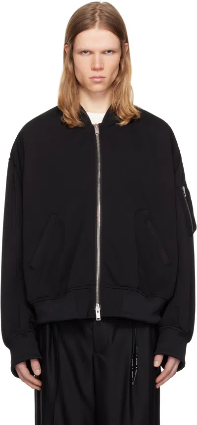 Mastermind Japan Black Jersey Bomber Jacket