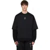 Mastermind Japan Black Layered Pullover Sweatshirt In Black