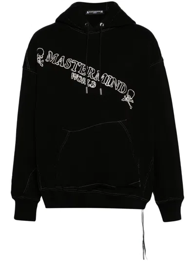 MASTERMIND JAPAN LOGO-EMBROIDERED COTTON HOODIE - MEN'S - COTTON