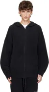 MASTERMIND JAPAN BLACK LOUNGE FULL-ZIP HOODIE