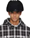Mastermind Japan Black Mj Faux Fur Flying Cap In Black