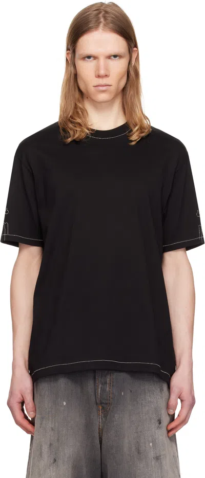 Mastermind Japan Black Mw Ball Chain T-shirt In Black X Silver