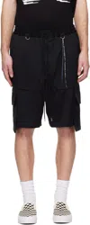 Mastermind Japan Drawstring Cargo Shorts In Black