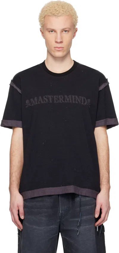 Mastermind Japan Black Mw Cut-off Ss T-shirt In Blue