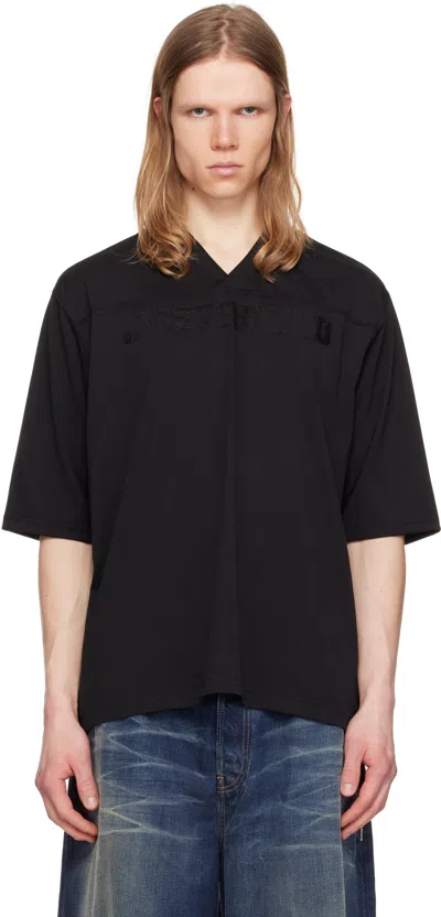 Mastermind Japan Black Mw Football V-neck Jersey