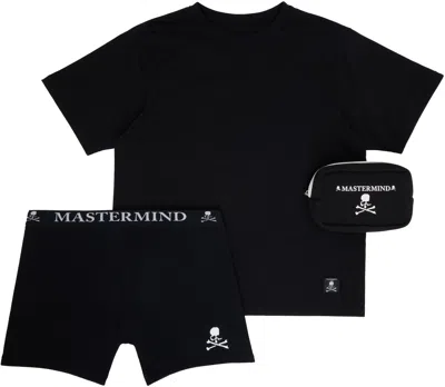 Mastermind Japan Black Mw T-shirt & Boxers Set In Black X White