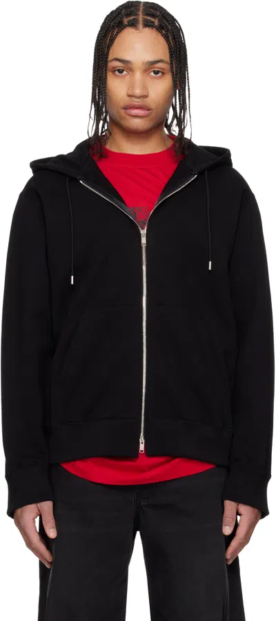 Mastermind Japan Black Og Embroidery-ish Zip-up Hoodie