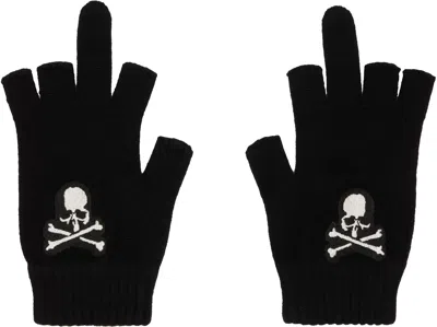 Mastermind Japan Black Open Fingered Gloves