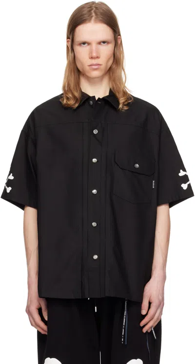 MASTERMIND JAPAN BLACK OXFORD SHIRT