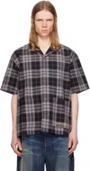Mastermind Japan Plaid Shirt In Black