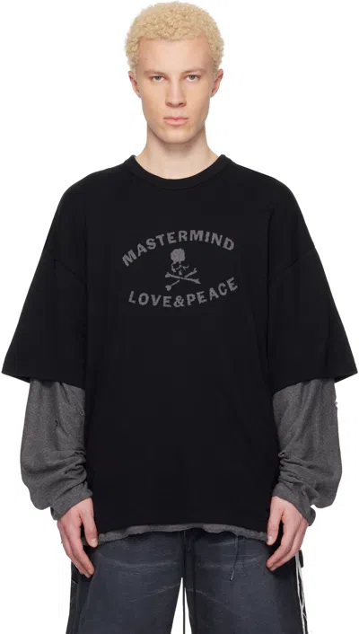 Mastermind Japan Black Reversible Distressed T-shirt