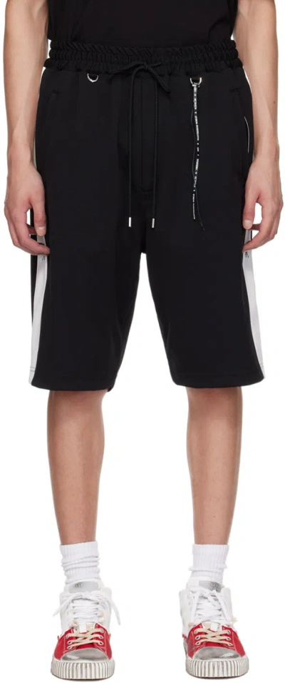 Mastermind Japan Black Side Line Shorts In Black X White