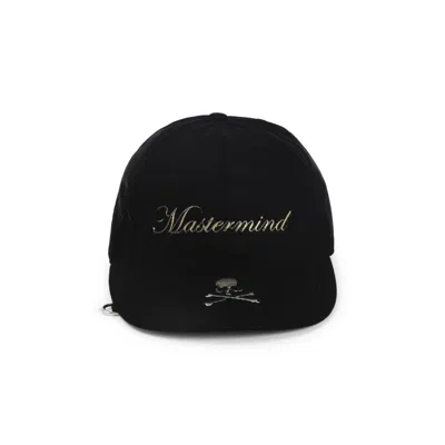 MASTERMIND JAPAN BLACK SOLID LOGO BASEBALL HAT
