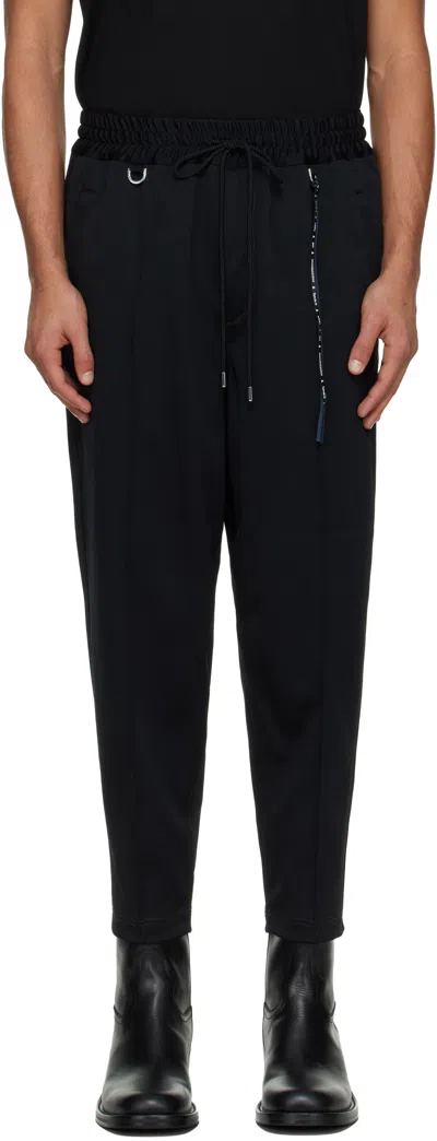 Mastermind Japan Black Stitched Tapered Trousers