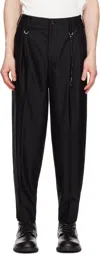 Mastermind Japan Black Summer Wool Trousers In Black