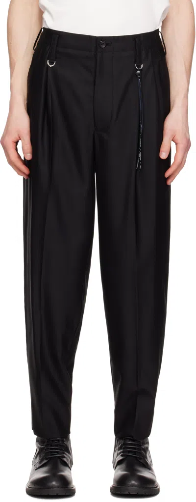 Mastermind Japan Black Summer Wool Trousers