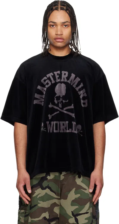 Mastermind Japan Black Velour T-shirt