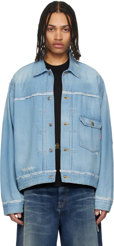 Mastermind Japan Blue Inside-out Denim Jacket In Indigo