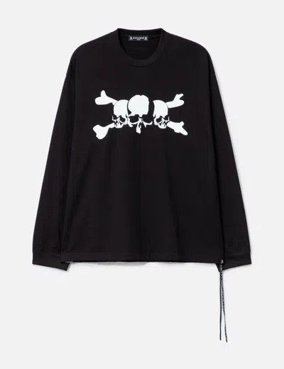 Mastermind Japan Boxy Asura Skull Long Sleeve T-shirt In Black
