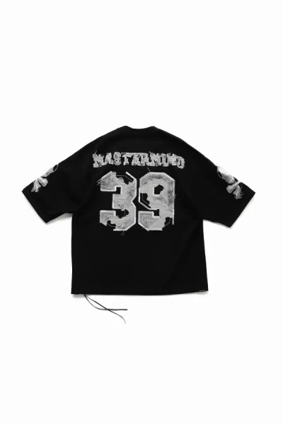 Mastermind Japan Boxy Fit '39' Distressed Patch Tee In Black