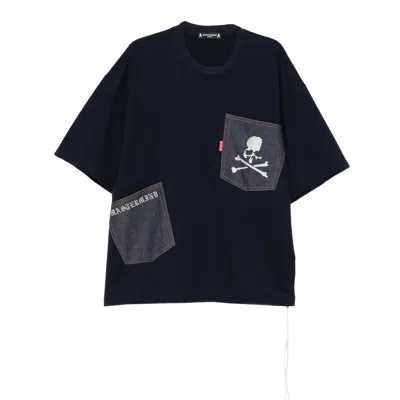 Mastermind Japan Boxy Fit Denim Pocket Tee In Black