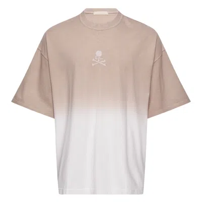 Mastermind Japan Boxy Fit Faded Short Sleeve Tee In Neutral