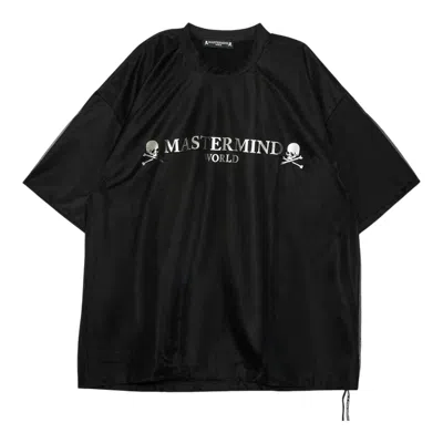 Mastermind Japan Boxy Fit Sheer Over-layer Short Sleeve Tee In Black
