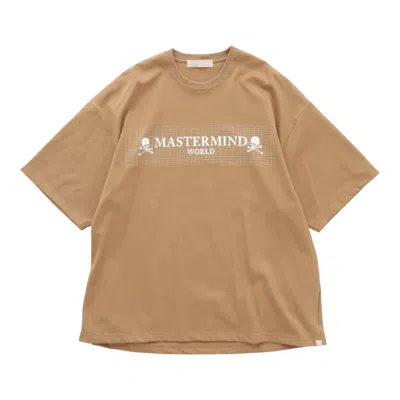 Mastermind Japan Boxy Grid Tee In Neutral