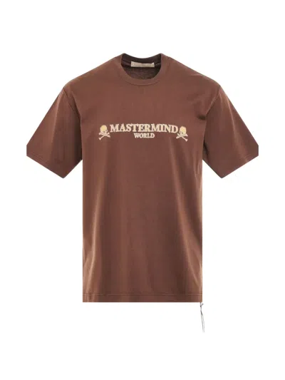 Mastermind Japan Brilliant Logo-print T-shirt In Brown