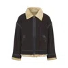 Mastermind Japan Brown Cotton Mutton Jacket With Embroidered Skull Detail In Brown
