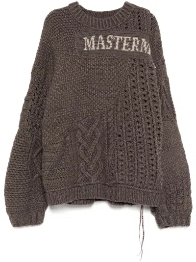 Mastermind Japan Cable-knit Sweater In Brown