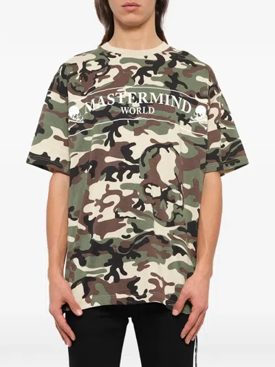 Mastermind Japan Camo-print T-shirt In Multi