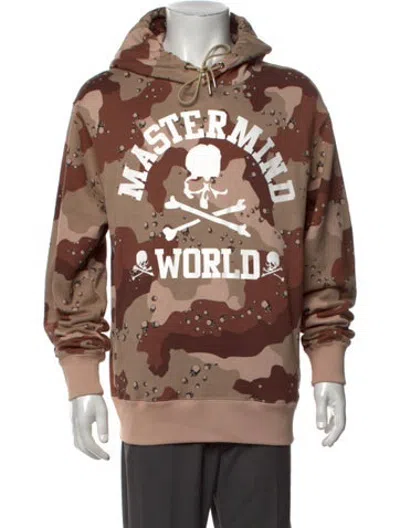 Pre-owned Mastermind Japan Camouflage Print Crew Neck Hoodie W/ Tags In Brown