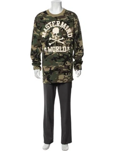 Pre-owned Mastermind Japan Camouflage Print Crew Neck Pullover W/ Tags In Green