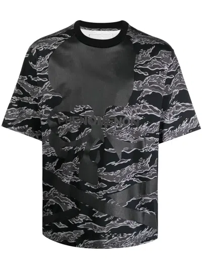 Mastermind Japan Camouflage-print Short-sleeved T-shirt In Black