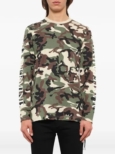 Mastermind Japan Camouflage-print Long-sleeve T-shirt In Green