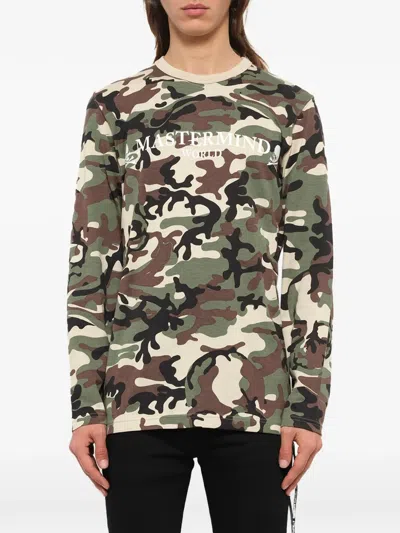 Mastermind Japan Camouflage-print Skull-motif T-shirt In Green