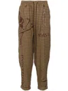 Mastermind Japan Check Pattern Trouser In Brown