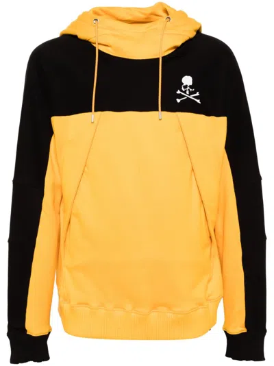 Mastermind Japan Color-block Hoodies In Yellow