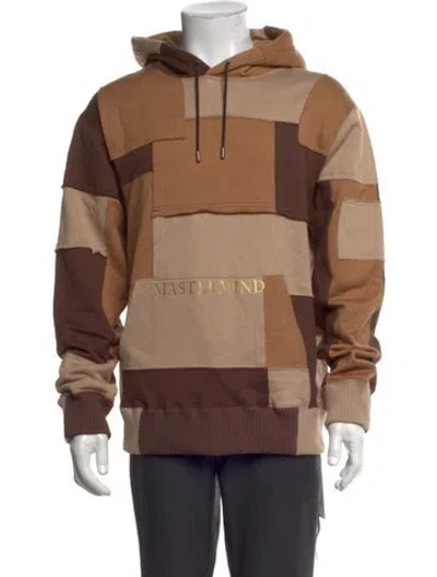 Pre-owned Mastermind Japan Colorblock Pattern Crew Neck Hoodie W/ Tags In Brown