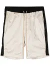 Mastermind Japan Colour-block Cotton Shorts In Neutrals