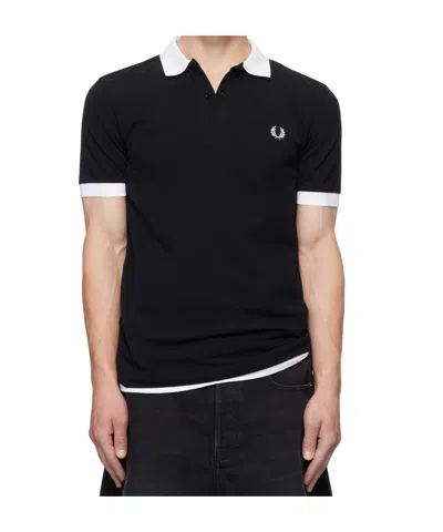Mastermind Japan Black Fred Perry Edition Contrast Polo In 102 Black